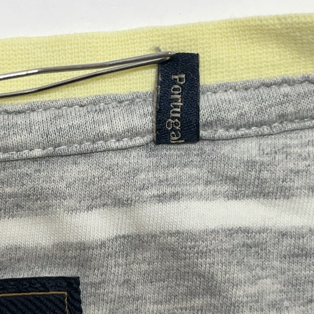 Barbour T-Shirt Mens L Tailored Fit Gray Striped Crew Neck Casual Tee Preppy - Picture 10 of 11
